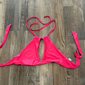Vibrant Pink Triangle Bikini Top size L